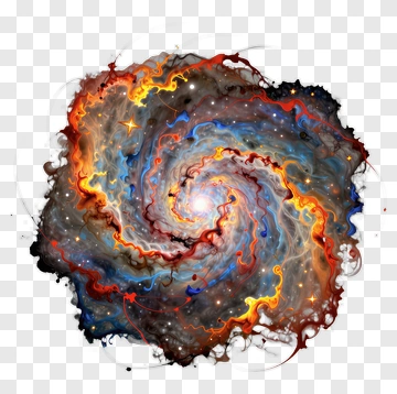 Colorful Galaxy Swirl PNG