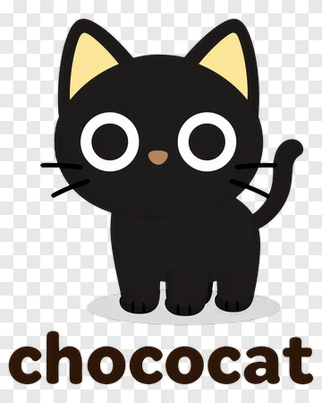 Cartoon Black Cat Chococat PNG