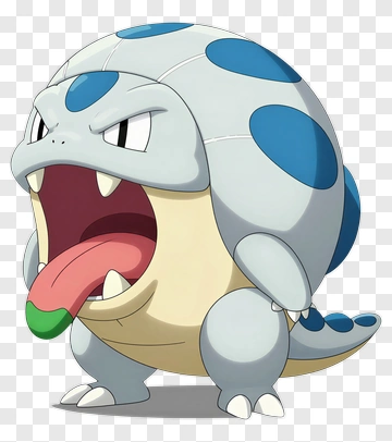 Cartoon Ice Type Pokémon With Open Mouth PNG
