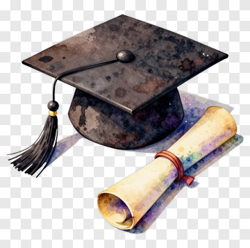 Graduation Cap And Diploma PNG