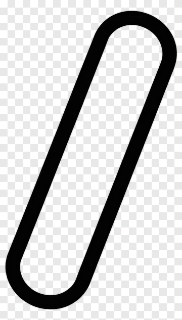 Black Paperclip PNG