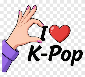 I Love K-Pop Hand Gesture PNG
