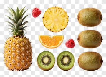 Pineapple And Mixed Fruits PNG