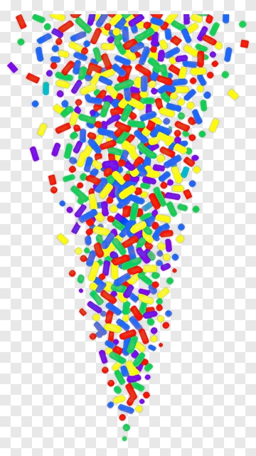 Colorful Confetti Falling PNG