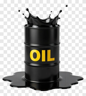 Oil Barrel With Splashing Liquid PNG