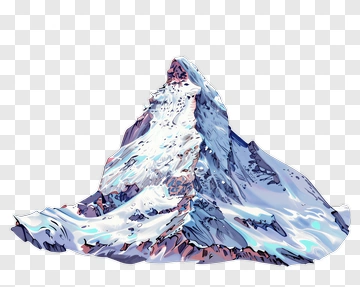 3D Mountain With Snow Cap PNG