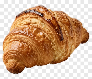 Golden Croissant PNG