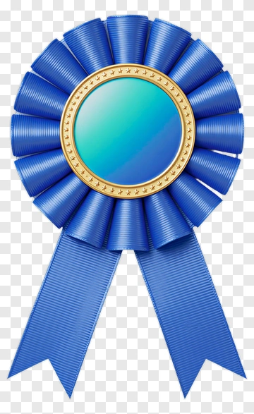 Blue Ribbon Award With Golden Seal PNG