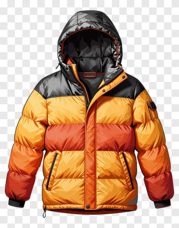 Colorful Puffer Jacket PNG