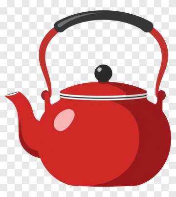 Red Teapot PNG