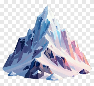 3D Mountain Peak PNG