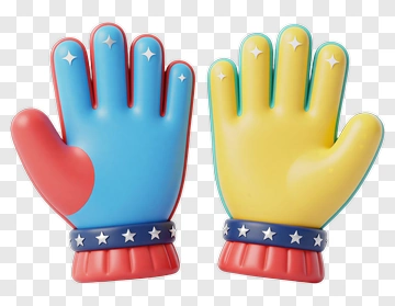 Colorful Boxing Gloves PNG
