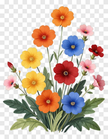 Colorful Floral Bouquet PNG