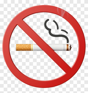 No Smoking Sign With Cigarette And Smoke PNG