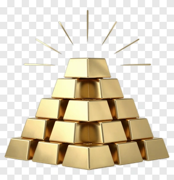 Gold Bar Pyramid PNG