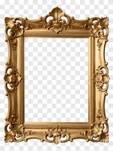 Gold Ornate Picture Frame PNG