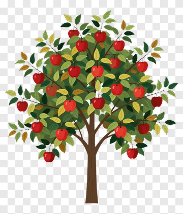 Colorful Apple Tree PNG