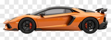 Orange Sports Car PNG