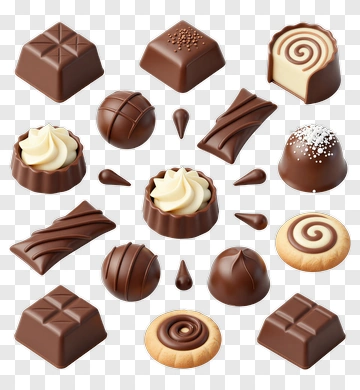Assorted Chocolate Confections PNG