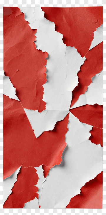 Torn Red And White Paper Background PNG