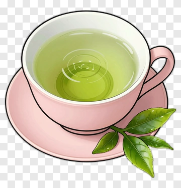 Green Tea In A Pink Cup PNG
