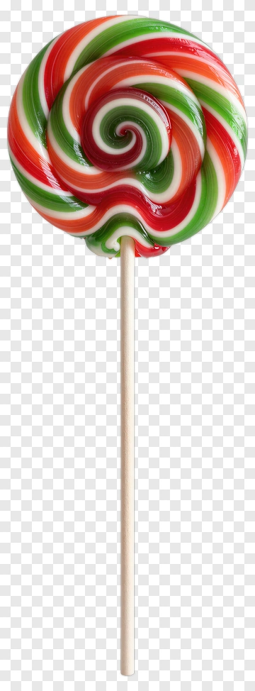 Colorful Swirled Lollipop PNG