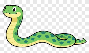 Cartoon Green Snake PNG