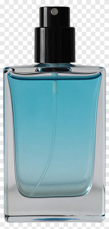 Perfume Bottle With Blue Gradient PNG