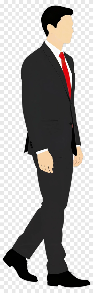 Businessman Walking In A Suit PNG
