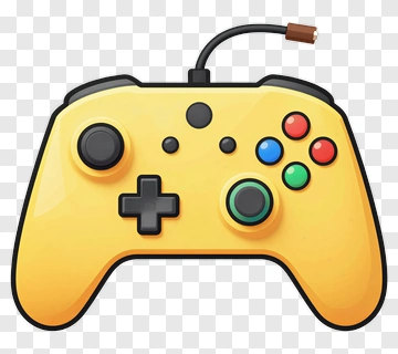 Yellow Game Controller PNG