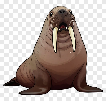 Cartoon Walrus PNG