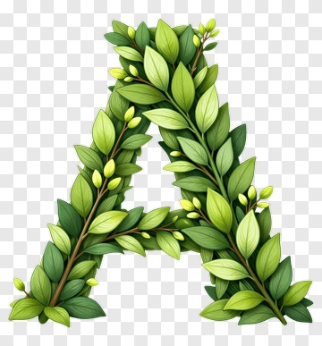 Leafy Letter A PNG