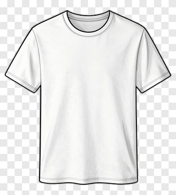 Plain White T-Shirt Outline PNG