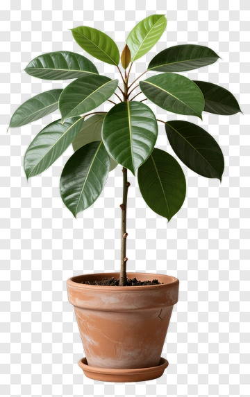Ficus Plant In A Terracotta Pot PNG