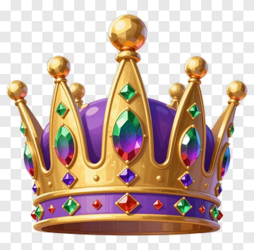 Colorful Crown With Jewels PNG