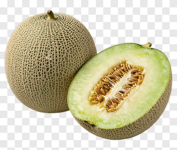 Cantaloupe Melon Halved PNG