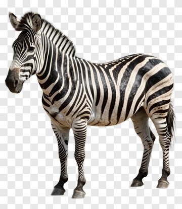 Zebra Standing In Profile PNG