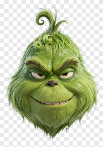 Cartoon Grinch Character Face PNG