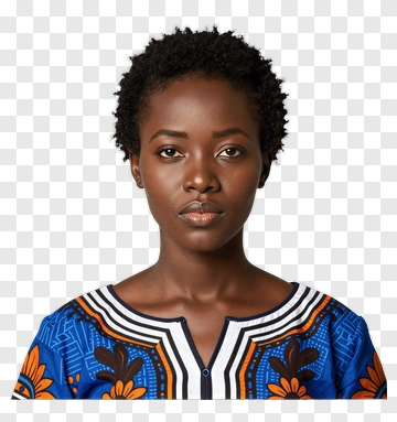 Woman Wearing Traditional African Clothing PNG