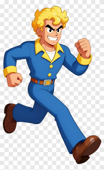 Cartoon Character Running PNG