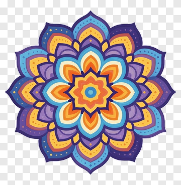 Colorful Mandala Design PNG
