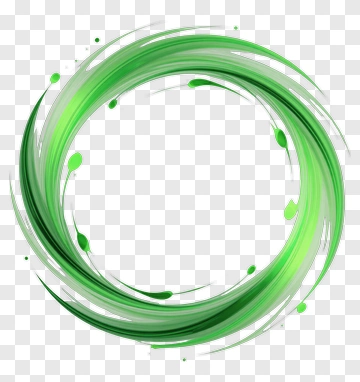 Green Circular Brush Stroke PNG