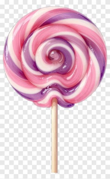 Colorful Swirled Lollipop PNG