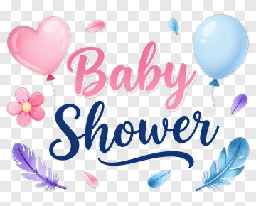 Baby Shower Celebration Design PNG