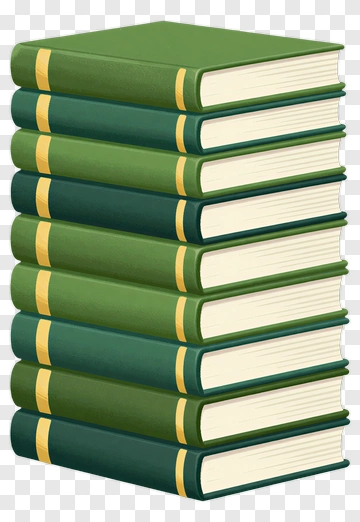 Stack Of Green Books PNG