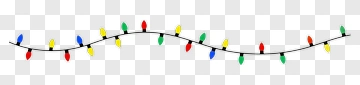 Colorful Christmas String Lights PNG