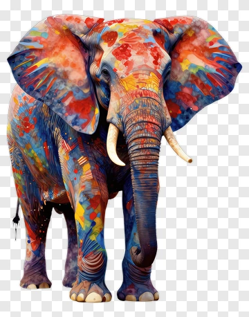 Colorful Elephant PNG