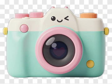 Cartoon Camera With A Smiling Face PNG