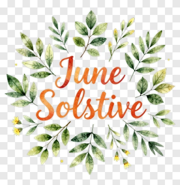 June Solstice Floral Design PNG