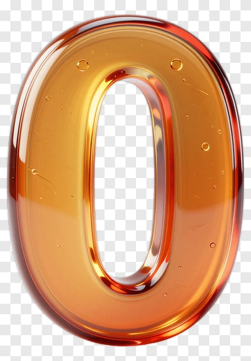Amber Number Zero PNG